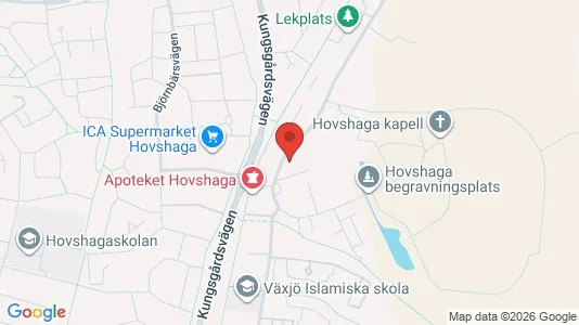 Apartments for rent i Växjö - kort over placeringen