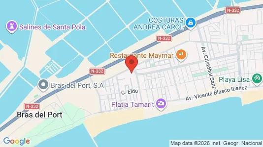 Apartments for rent i Santa Pola - kort over placeringen