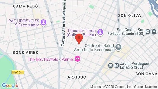 Apartments for rent i Palma de Mallorca - kort over placeringen
