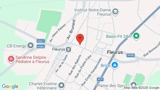 Apartments for rent i Fleurus - kort over placeringen