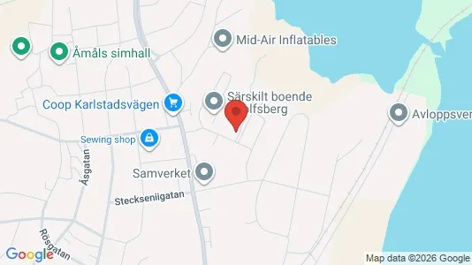 Apartments for rent i Åmål - kort over placeringen