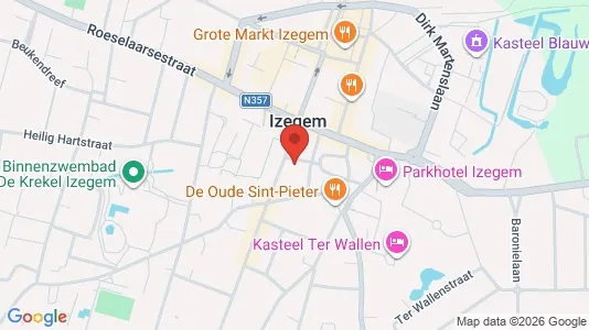 Apartments for rent i Izegem - kort over placeringen
