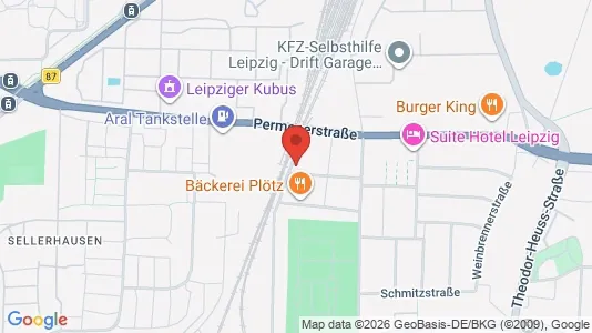 Rooms for rent i Leipzig - kort over placeringen