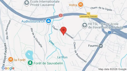 Apartments for rent i Lausanne - kort over placeringen