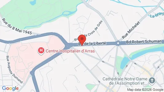 Apartments for rent i Arras - kort over placeringen