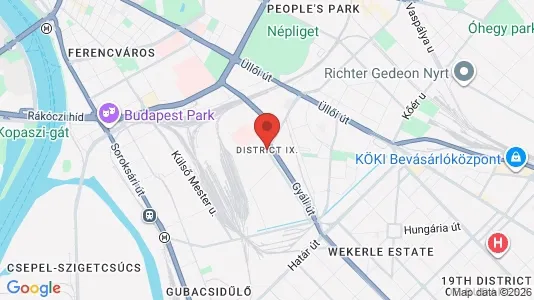 Apartments for rent i Budapest Ferencváros - kort over placeringen