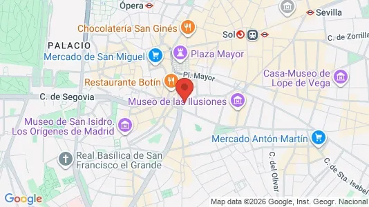 Apartments for rent i Madrid Centro - kort over placeringen