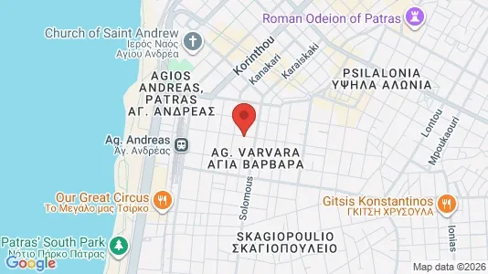 Apartments for rent i Patras - kort over placeringen