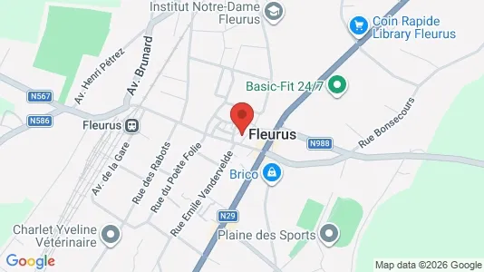 Apartments for rent i Fleurus - kort over placeringen