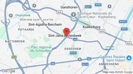Apartments for rent i Brussels Sint-Jans-Molenbeek - kort over placeringen
