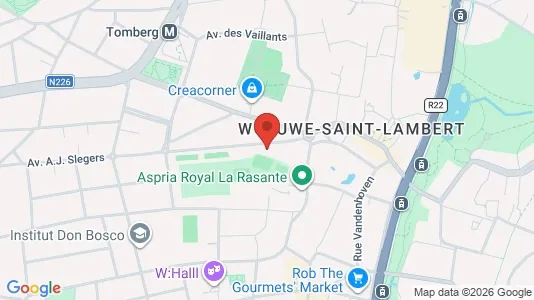 Apartments for rent i Brussels Sint-Lambrechts-Woluwe - kort over placeringen