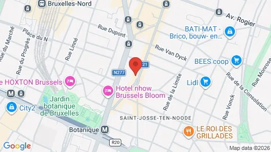 Apartments for rent i Brussels Sint-Joost-ten-Node - kort over placeringen