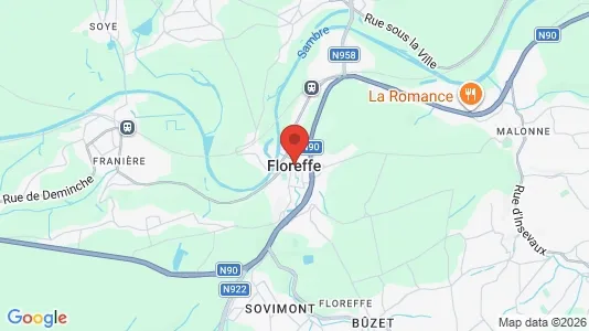 Houses for rent i Floreffe - kort over placeringen