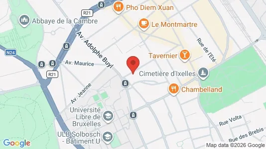 Apartments for rent i Brussels Elsene - kort over placeringen