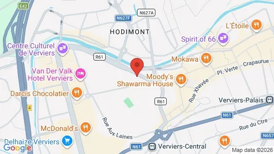 Apartments for rent i Verviers - kort over placeringen