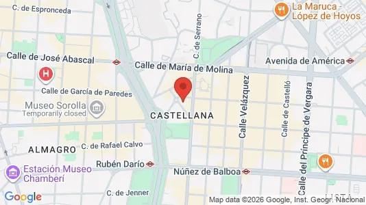 Apartments for rent i Madrid Salamanca - kort over placeringen