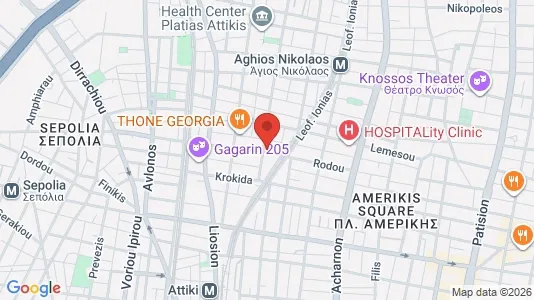 Apartments for rent i Athens Agios Nikolaos - kort over placeringen