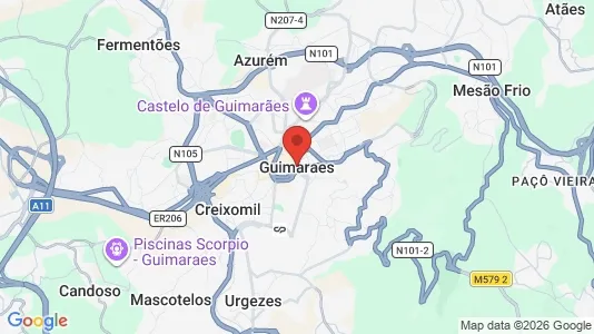 Apartments for rent i Guimarães - kort over placeringen