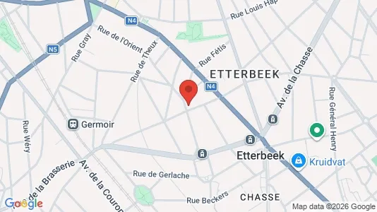 Apartments for rent i Brussels Etterbeek - kort over placeringen