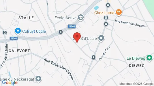 Apartments for rent i Brussels Ukkel - kort over placeringen