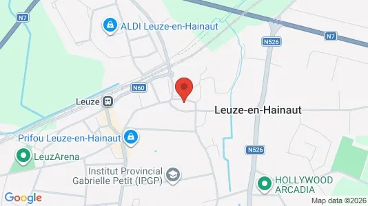 Apartments for rent i Leuze-en-Hainaut - kort over placeringen