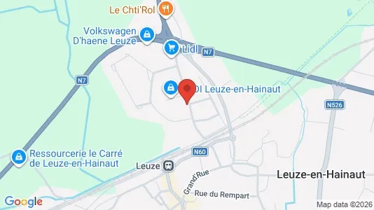 Apartments for rent i Leuze-en-Hainaut - kort over placeringen