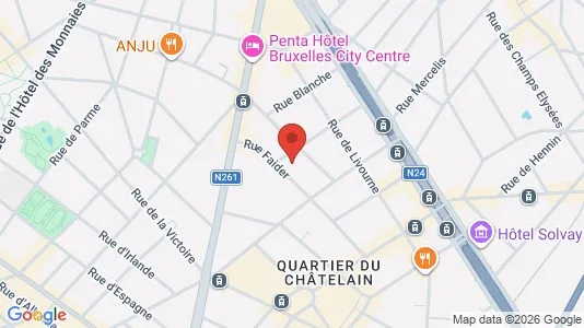 Apartments for rent i Brussels Elsene - kort over placeringen