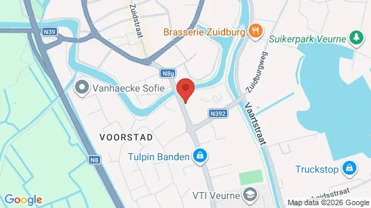 Apartments for rent i Veurne - kort over placeringen