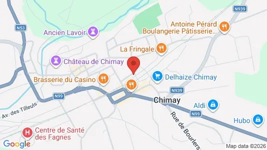 Apartments for rent i Chimay - kort over placeringen