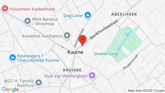 Apartments for rent i Kuurne - kort over placeringen