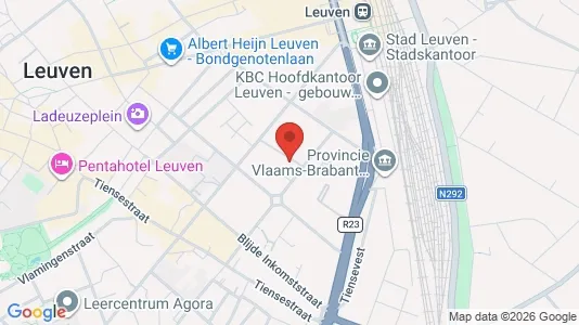 Apartments for rent i Leuven - kort over placeringen