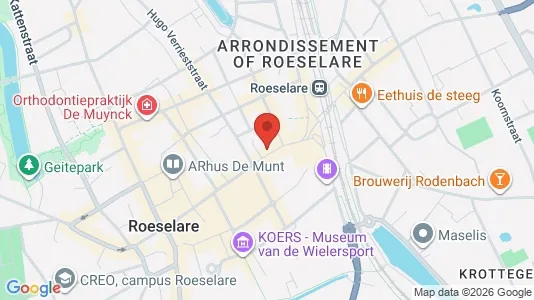 Apartments for rent i Roeselare - kort over placeringen