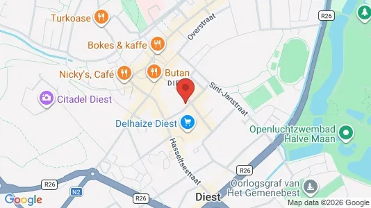 Apartments for rent i Diest - kort over placeringen