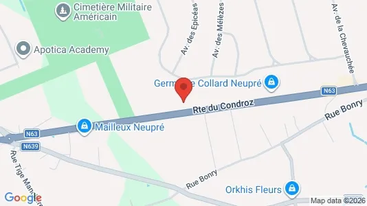 Apartments for rent i Neupré - kort over placeringen