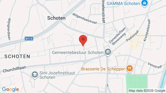Apartments for rent i Schoten - kort over placeringen