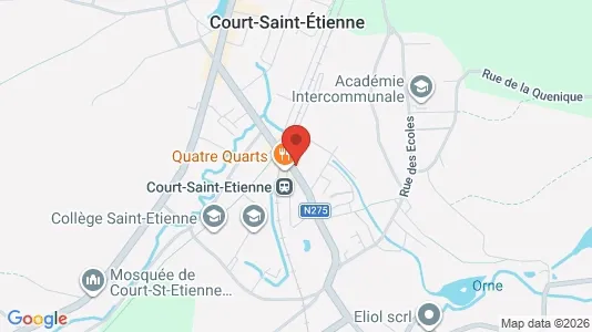 Apartments for rent i Court-Saint-Étienne - kort over placeringen