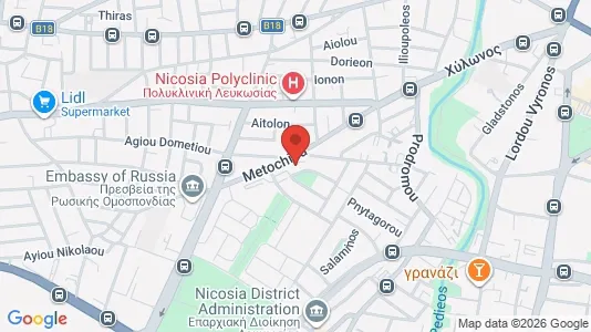 Apartments for rent i Nicosia Egkomi - kort over placeringen