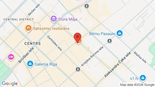 Apartments for rent i Riga Centrs - kort over placeringen