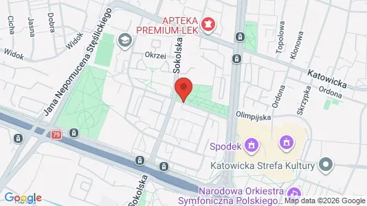 Apartments for rent i Katowice - kort over placeringen