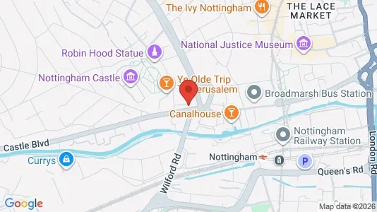 Apartments for rent i Nottingham - Nottinghamshire - kort over placeringen