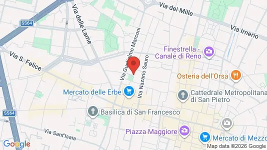 Apartments for rent i Bologna - kort over placeringen