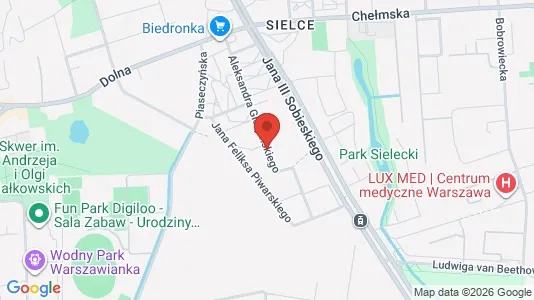 Apartments for rent i Warszawa Mokotów - kort over placeringen