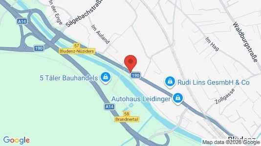 Apartments for rent i Nüziders - kort over placeringen