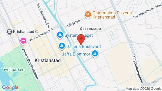 Rooms for rent i Kristianstad - kort over placeringen
