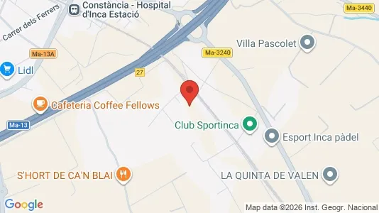 Apartments for rent i Inca - kort over placeringen
