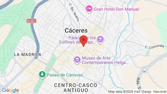 Apartments for rent i Cáceres - kort over placeringen