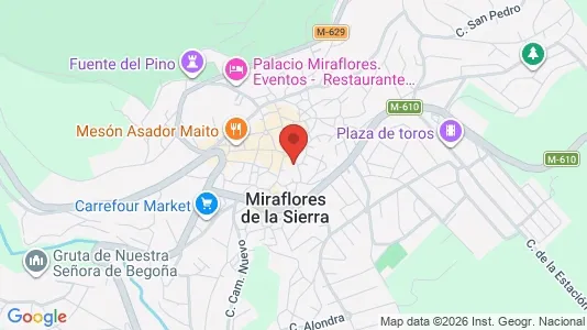 Apartments for rent i Miraflores de la Sierra - kort over placeringen