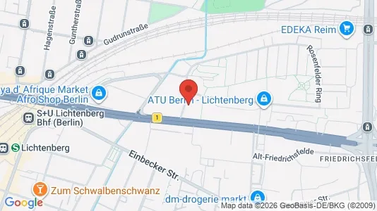 Apartments for rent i Berlin Lichtenberg - kort over placeringen