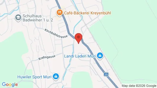 Apartments for rent i Muri - kort over placeringen