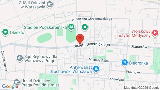 Apartments for rent i Warszawa Mokotów - kort over placeringen